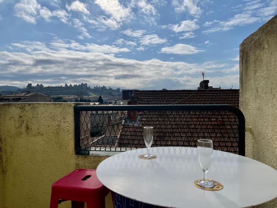 Duplex 70M2 - Vue Cite Medievale - Parking Gratuit Carcassonne Exteriör bild