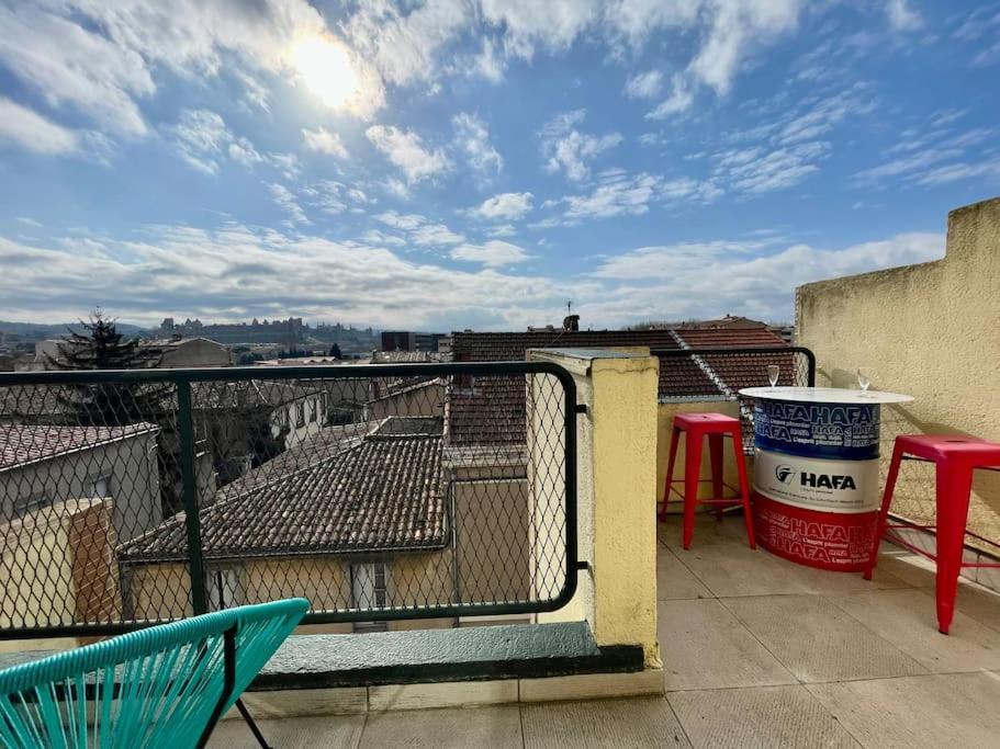 Duplex 70M2 - Vue Cite Medievale - Parking Gratuit Carcassonne Exteriör bild